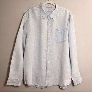 Tommy Bahama Men’s Long Sleeve Chambray All Linen Button Down Shirt